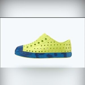 Native Shoes Yellow and Blue Water Shoes with Perforated Design